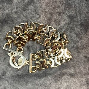 Double strand gold bracelet